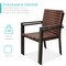 Best Choice Products Set of 2 Wicker Chairs, Stackable Outdoor Dining Furniture w/ Armrests